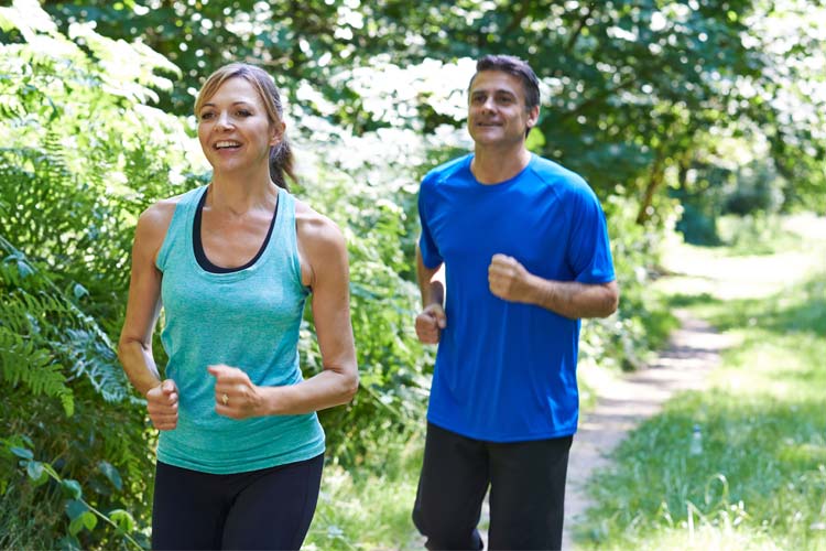 Couple running exercise